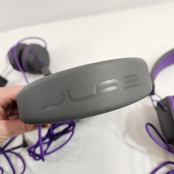 JLab Audio JBuddies Over Ear Headphones Purple Gray Lot of 4 TESTED WORKING - Picture 11 of 11
